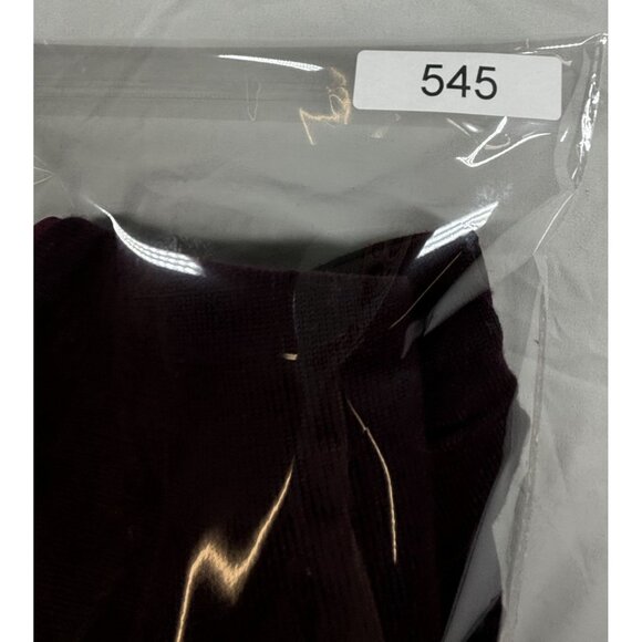 Victoria Beckham Knitted Dress XS Dark Purple Ruffle Sleeves Wool Blend - Picture 9 of 9